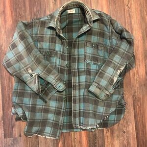 Thrashed Vintage 80s 90s Champion Grunge Flannel